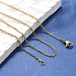 304 Stainless Steel Cable Chain Necklaces&nbsp;STAS-O053-07G