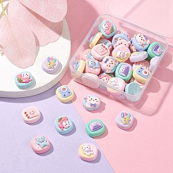 40Pcs 8 Styles Opaque Cute Cartoon Resin Cabochons&nbsp;CRES-YW0001-18