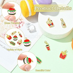 6Pcs 6 Styles Food Brass Pendants&nbsp;KK-CJ0003-63