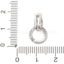 Brass Micro Pave Cubic Zirconia Clear Cubic Zirconia Twister Clasps&nbsp;KK-B196-01G