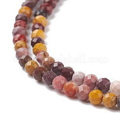 Natural Mookaite Faceted Round Beads Strands&nbsp;LS-G-A129-2mm-19-1