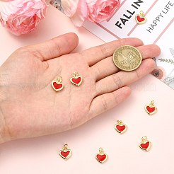 10Pcs Brass Enamel Charms&nbsp;KK-SZ0003-35
