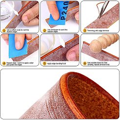 Leather Grinding Trimming Round Flat Stick/Vegetable Tanned&nbsp;TOOL-NB0001-33
