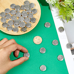 40Pcs Tibetan Style Zinc Alloy Slide Charms&nbsp;FIND-PH0061-43AS
