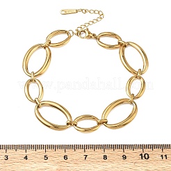 304 Stainless Steel Oval Link Chain Bracelets for Women&nbsp;BJEW-A169-04G