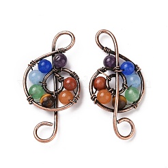 Chakra Theme Natural Mixed Stone Big Pendants&nbsp;G-G871-07R