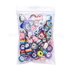 Acrylic & Resin & Polymer Clay Rhinestone European Beads&nbsp;FPDL-S015-04B