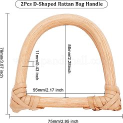 Rattan Bag Handle&nbsp;FIND-WH0034-10