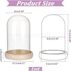 Glass Dome Cover&nbsp;DJEW-NB0001-35