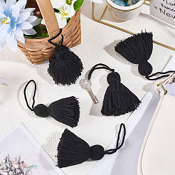 6Pcs Acrylic Fibers Tassel Pendant Decorations&nbsp;HJEW-CP0001-31C