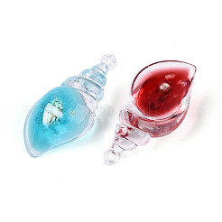 Luminous Transparent Resin & Shell Pendants&nbsp;RESI-T026-23M