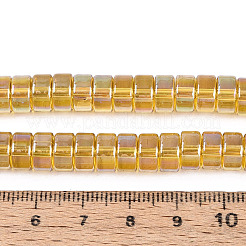 AB Color Plated Transparent Glass Beads Strands&nbsp;GLAA-T026-4x8mm-T01