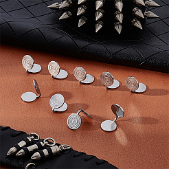 10Pcs 304 Stainless Steel Vortex Cuff Earrings&nbsp;EJEW-UN0002-76P
