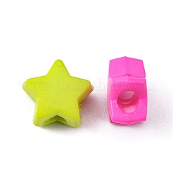 Opaque Acrylic European Beads&nbsp;SACR-Q099-M88