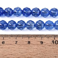Crackle Transparent Glass Beads Strands&nbsp;GLAA-Q108-02A-02
