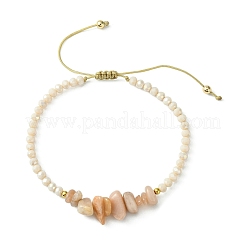 5Pcs 5 Style Natural & Synthetic Mixed Gemstone Chips & Glass Braided Bead Bracelets Sets&nbsp;BJEW-TA00403