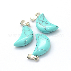 Moon Natural & Synthetic Mixed Stone Pendants&nbsp;X-G-Q369-M