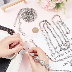 3Pcs 3 Style Alloy Cable Chain Bag Straps&nbsp;FIND-WR0009-16