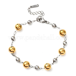 304 Stainless Steel Cable Chains Bracelets&nbsp;BJEW-K284-03B-GP