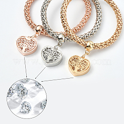 3Pcs 3 Colors Zinc Alloy Charm Bracelets&nbsp;BJEW-SC0001-57