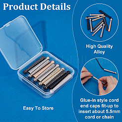 12Pcs 6 Colors Alloy Cord End&nbsp;FIND-ME0001-10
