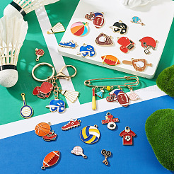 36Pcs 36 Styles Alloy Enamel Pendants&nbsp;ENAM-TA0003-39