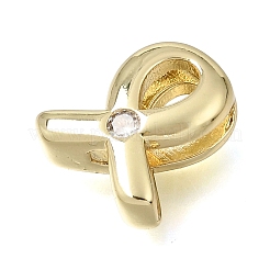 Brass Micro Pave Clear Cubic Zirconia Beads&nbsp;CU-CBAEEA8-34G