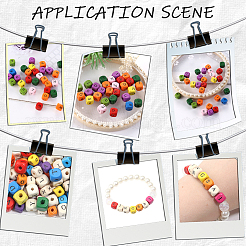 600Pcs Natural Wood Printed Beads&nbsp;WOOD-PA0001-48