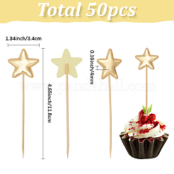 50Pcs Star PU Cake Toppers&nbsp;FIND-SP0005-69A