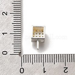 Brass Micro Pave Cubic Zirconia Peg Bails&nbsp;KK-K378-70S