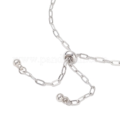 2.5MM 304 Stainless Steel Paperclip Chain Slider Bracelet Making&nbsp;AJEW-JB01402