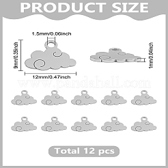 12Pcs 304 Stainless Steel Charms&nbsp;STAS-LP0003-50