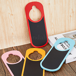 4Pcs 4 Colors Wood Doorknob Hanging Blackboard Signs&nbsp;AJEW-FH0003-16