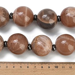 Natural Multi-Moonstone European Beads Strands&nbsp;GG-CBA007A-D07-01