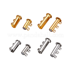 Brass Magnetic Slide Lock Clasps&nbsp;KK-TA0007-17