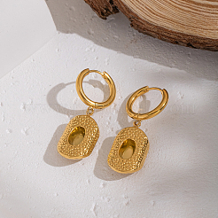 304 Stainless Steel Hat Hoop Earrings&nbsp;WE2215