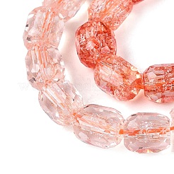 Transparent Crackle Glass Beads Strands&nbsp;GLAA-Q108-04A-10