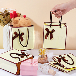 Rectangle Paper Gift Storage Bags with Handle&nbsp;CARB-WH0017-13B