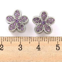 Rack Plating Alloy Rhinestone European Beads&nbsp;FIND-B034-17P-02