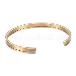 Ion Plating(IP) 304 Stainless Steel Cuff Bangles&nbsp;BJEW-K173-02G