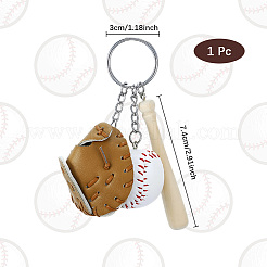 1Pc PU Leather Keychain&nbsp;AJEW-CL0001-08B