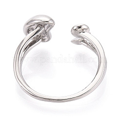 Moon Brass Cuff Ring Settings&nbsp;KK-T076-40P
