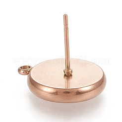 Ion Plating(IP) 304 Stainless Steel Stud Earring Findings&nbsp;STAS-K202-04E-RG