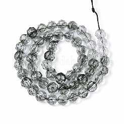 Crackle Transparent Glass Beads Strands&nbsp;GLAA-N063-8mm-01