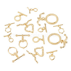 14Pcs 7 Styles Brass Toggle Clasps&nbsp;KK-TA0008-51