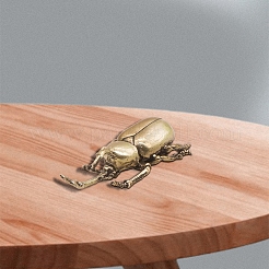 Brass Tea Pet Allomyrina Dichotoma Figurines Statues for Home Office Desktop Decoration&nbsp;PW-WG96CDA-01