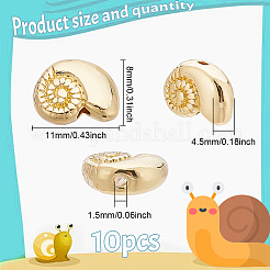 10Pcs Alloy Beads&nbsp;TIBEB-GO0001-03