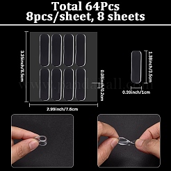 8 Sheets Oval Self Adhesive Door Knob Bumpers&nbsp;AJEW-SP0004-11A