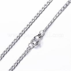 Tarnish Resistant 304 Stainless Steel Curb Chain Necklaces&nbsp;NJEW-P147-05P
