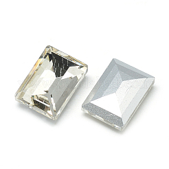 Pointed Back Glass Rhinestone Cabochons&nbsp;RGLA-T031-13x18mm-01